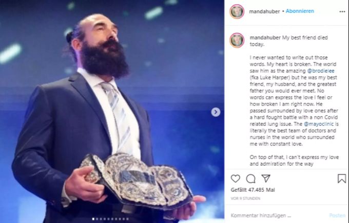 Amanda Huber trauert um ihren Mann Jon. Jon Huber