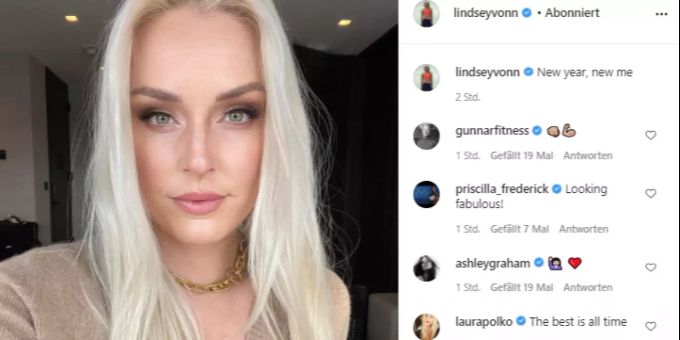 Lindsey Vonn präsentiert sich auf Instagram in einem neuen Look. Lindsey Vonn