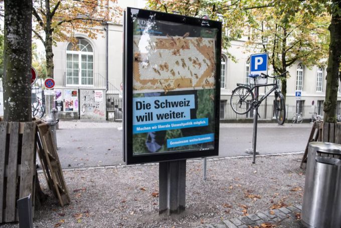 Wahlplakat der FDP für die Parlamentswahlen 2019. FDP Wahlplakat 2019