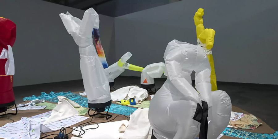 Ein Kunstwerk an der Art Basel in Hong Kong aus dem Jahr 2018.
