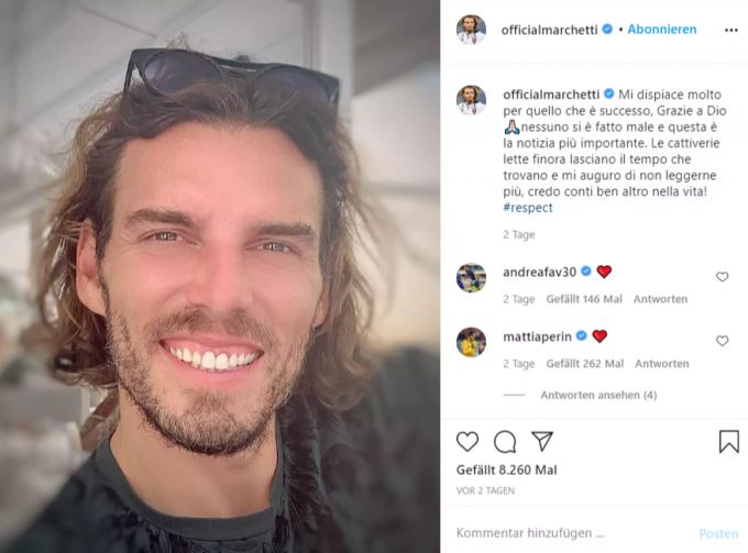 Trotz verlorenem Ferrari kann Federico Marchetti wieder lachen. Ferrari