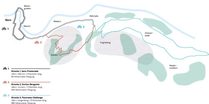 Von Bern auf den Gurten und auf den Längenberg.