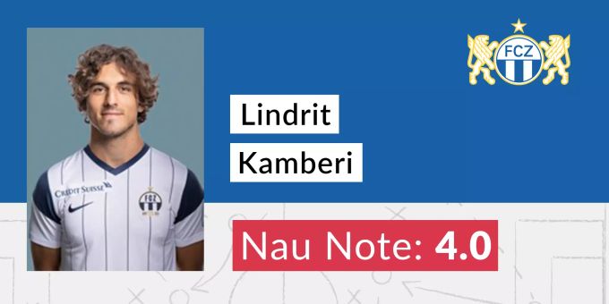 Die Nau-Note für Lindrit Kamberi vom FCZ. Kamberi