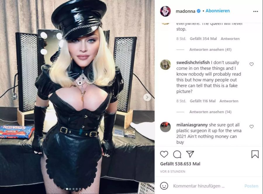 Madonna überlässt nichts der Fantasie.