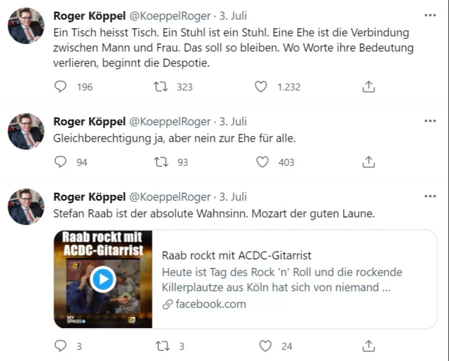 Roger Köppel Homo-Ehe