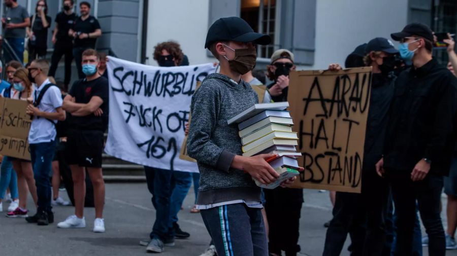 Die Corona-Demonstranten hatten Gegenwind.