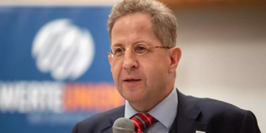 Hans-Georg Maassen (CDU), Ex-Verfassungsschutzpräsident, bei einer Wahlkampfveranstaltung in Thüringen. Foto: Michael Reichel/dpa