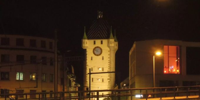 Stadtturmanleuchtung.