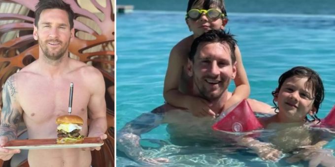 Planschen mit Kids - So geniesst Messi seine Ferien nach Copa-Triumph
