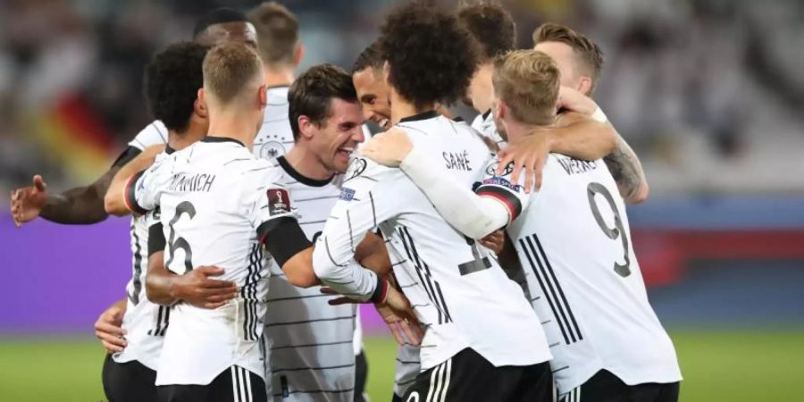 Das DFB-Team feierte in Stuttgart einen deutlichen Sieg gegen Armenien. Foto: Tom Weller/dpa
