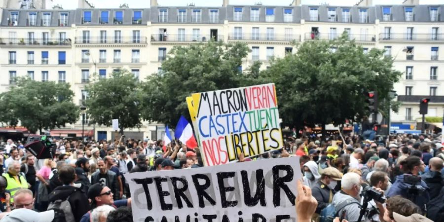 Demonstranten in Paris