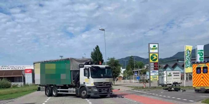 Bild von der Unfallstelle in Grenchen SO. Bild von der Unfallstelle in Grenchen SO.