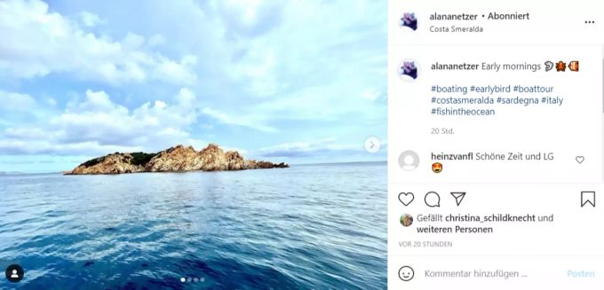 Alana hingegen postet hübsche Landschaftsbilder aus den Flitterwochen. Baschi Alana