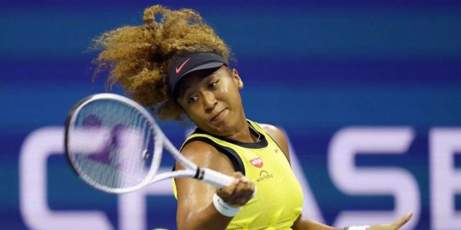 Die Japanerin Naomi Osaka gewann in New York ihr Auftaktmatch. Foto: Elise Amendola/AP/dpa