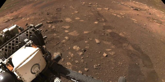 Der Mars-Roboter «Perseverance» befindet sich weiter auf Erkundungstour auf dem roten Planeten. (Archivbild) mars perseverance