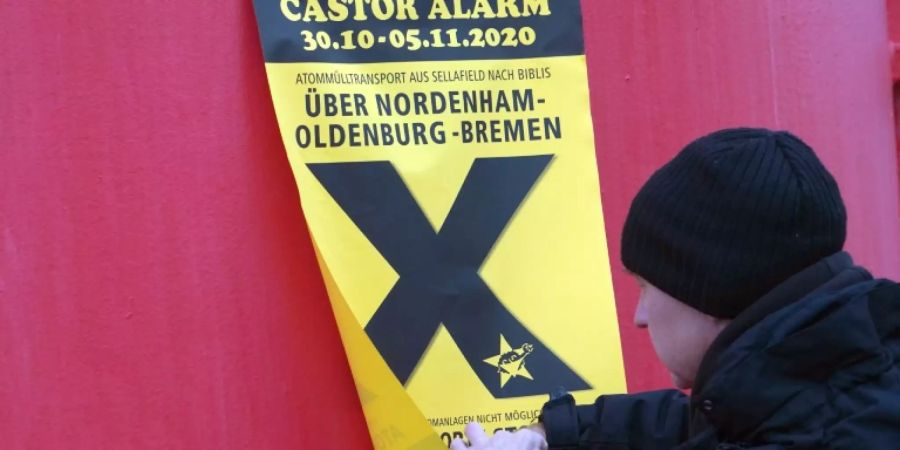 Protestplakat gegen den Castor