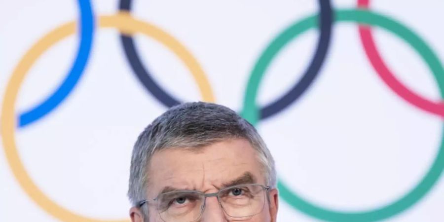 Präsident des Internationalen Olympischen Komitees (IOC): Thomas Bach. Foto: Jean-Christophe Bott/KEYSTONE/dpa