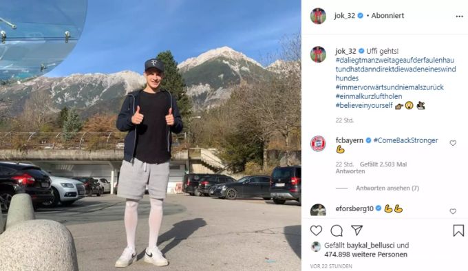 Joshua Kimmich arbeitet bereits an seinem Comeback. Joshua Kimmich