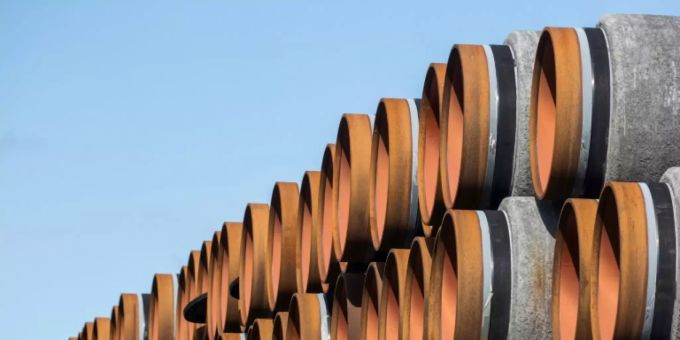 Rohre für die Pipeline in Mukran Rohre für die Pipeline in Mukran