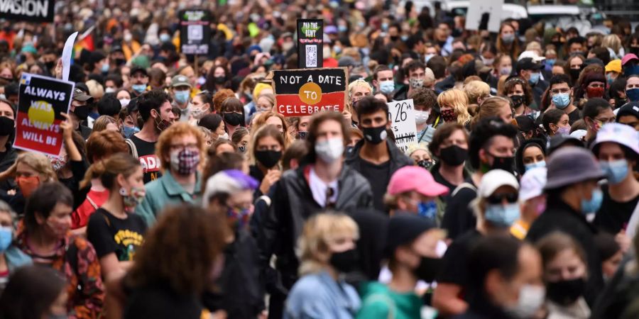 Invasion Day rally in Melbourne