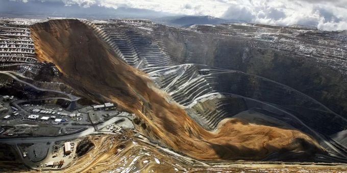 Eine Mine für Kuper in den USA. Kupfer