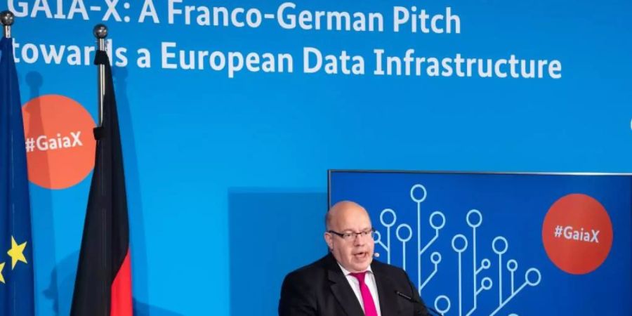 Peter Altmaier (CDU), Bundesminister für Wirtschaft und Energie, spricht beim virtuellen Gaia-X Fachforum des Bundeswirtschaftsministeriums. Foto: Bernd von Jutrczenka/dpa