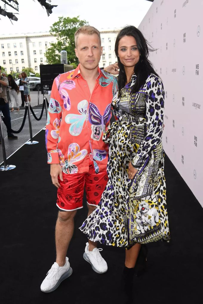 Oliver Pocher im Sommer 2020 mit seiner damals schwangeren Frau Amira. oliver pocher