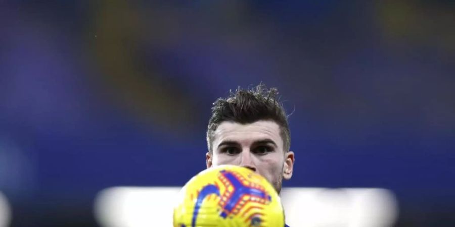Hat seine Torflaute beendet: Chelseas Timo Werner. Foto: Adrian Dennis/Pool AFP/AP/dpa