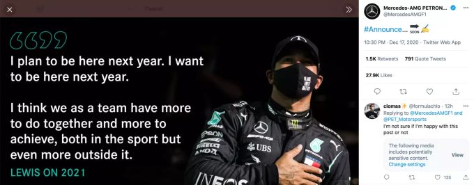 Die Vertragsverlängerung von Lewis Hamilton wird in den nächsten Tagen bekannt gegeben. Lewis Hamilton