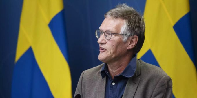 Schwedens Staatsepidemiologe Anders Tegnell spricht an einer Pressekonferenz im Juli 2020. Schweden Coronavirus Epidemiologe Tegnell