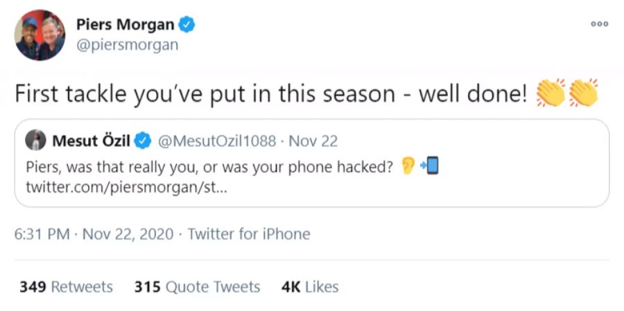 Mesut Özil Piers Morgan