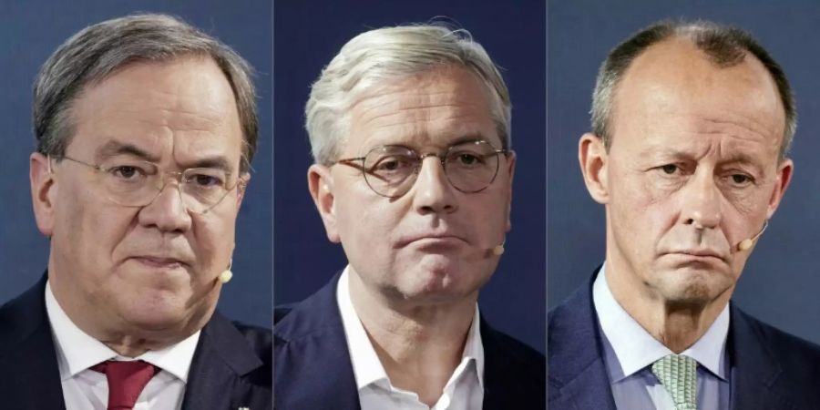 Laschet, Röttgen, Merz (v.l.)