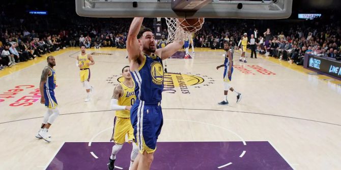 Klay thompson im Spiel gegen die Los Angeles Lakers.