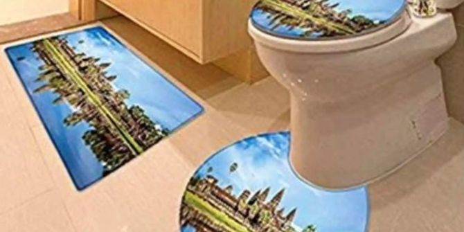 Ein Toiletten-Set mit Kambodscha-Motiven.
