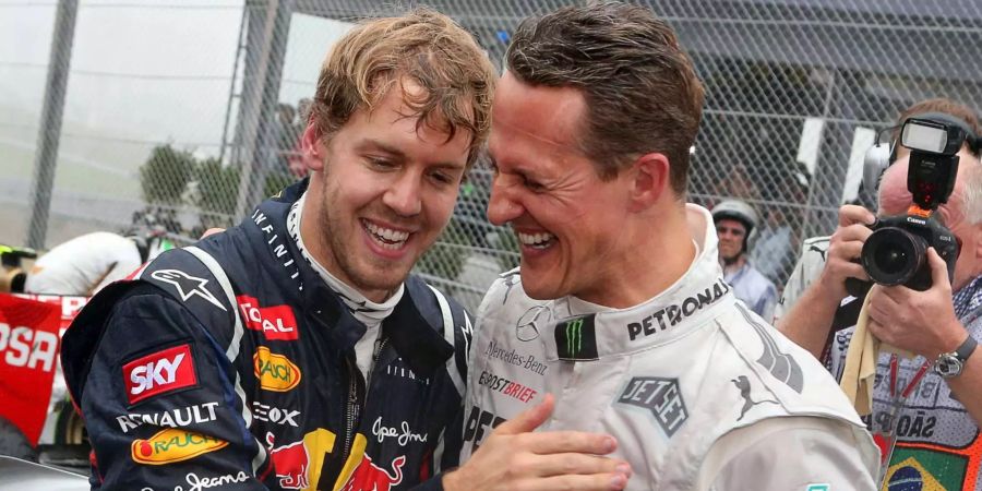 Sebastian Vettel und Michael Schumacher