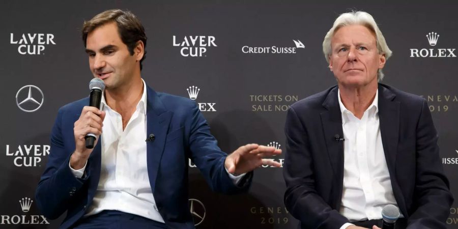 Roger Federer und Björn Borg.