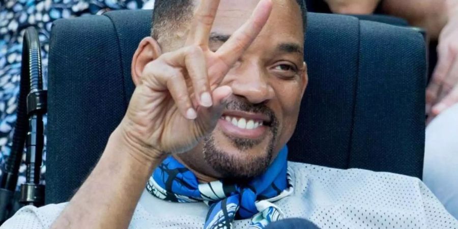 Will Smith als Zuschauer bei den Australian Open. Foto: Fiona Hamilton