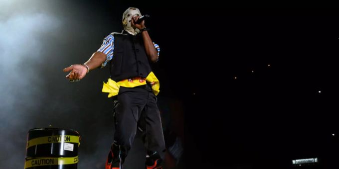A$AP Rocky an einem Konzert in Minnesota im Januar 2019. A$AP Rocky an einem Konzert in Minnesota im Januar 2019.