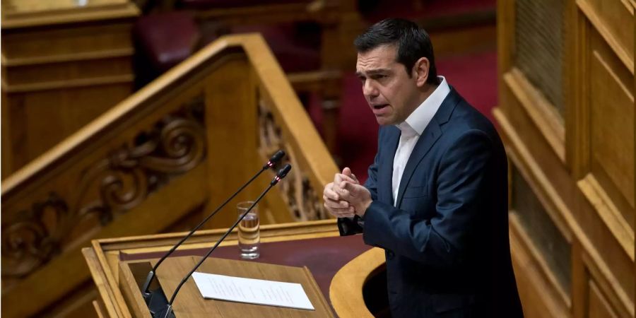 Alexis Tsipras ist Mitglied der linken Syriza-Partei.