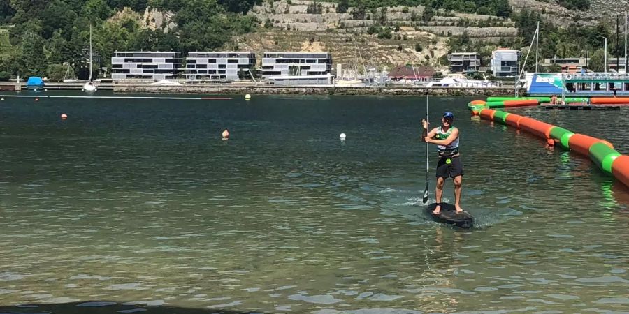 Wassersport wie hier das Stand-Up-Paddeln SUP sind am ersten Lakelive beliebt.