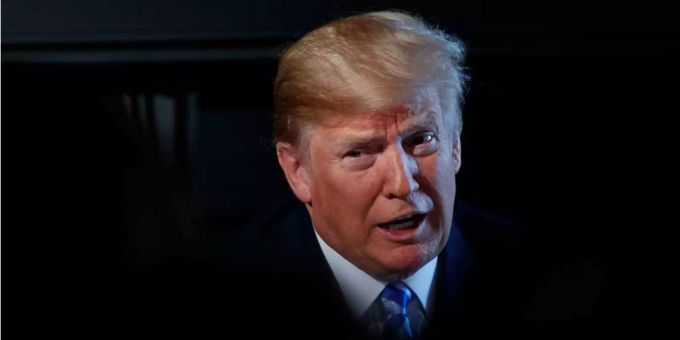 Der amerikanische Präsident Donald Trump bei Gesprächen im Gespräch. Der amerikanische Präsident Donald Trump bei Gesprächen im Gespräch.