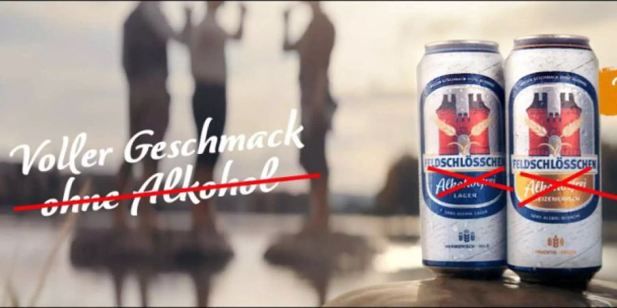 Alkoholfreies Bier: Der Schweizer Jugendschutz hat die aktuelle Feldschlösschen-Kampagne in seinem Sinne «korrigiert».