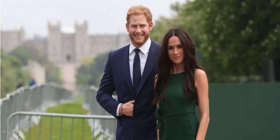 Ergänzen sich in Wachs wie auch in echt gut: Prinz Harry und Meghan Markle.