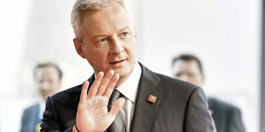 Französischer Finanzminister Bruno Le Maire im Rahmen einer informellen Tagung der Wirtschafts- und Finanzminister.