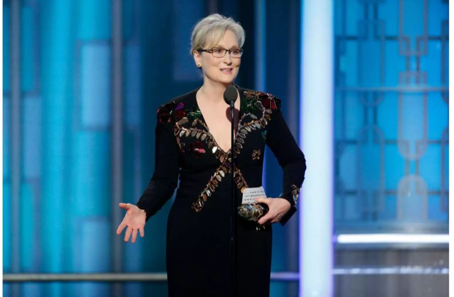 Schauspielerin Meryl Streep 2017 an den 74. Golden Globe Awards in Beverly Hills.