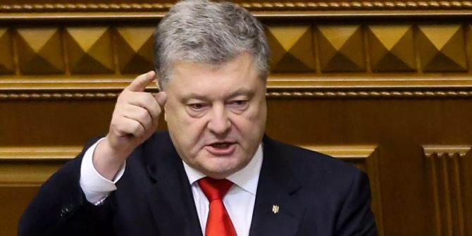 Petro Poroschenko, Präsident der Ukraine, spricht während einer Parlamentssitzung.