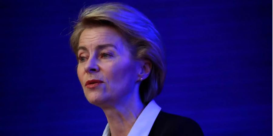 Bundesverteidigungsministerin Ursula von der Leyen bei ihrer Rede in Peking.