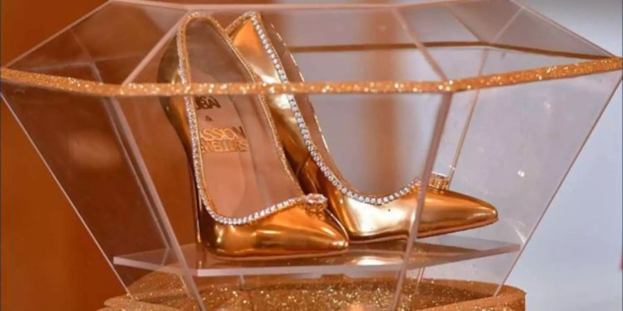 Vergoldet und diamantbestückt: Dieses Schuhpaar ist ein 17 Millionen Franken teures Stück.