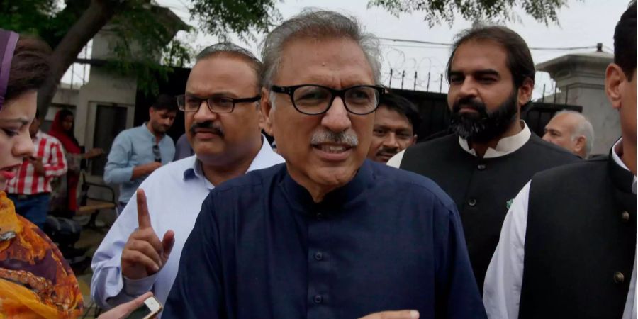 Arif Alvi nach seiner Nominierung zur Präsidentschaftswahl in Islamabad.