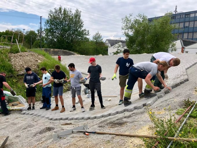 Die Piste wurde von den Freiwilligen auch selbst gebaut. BMX Club Volketswil